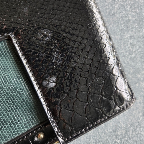 Roccobarocco Black and Gray Clutch with Gold Chain - Picture 5 of 9